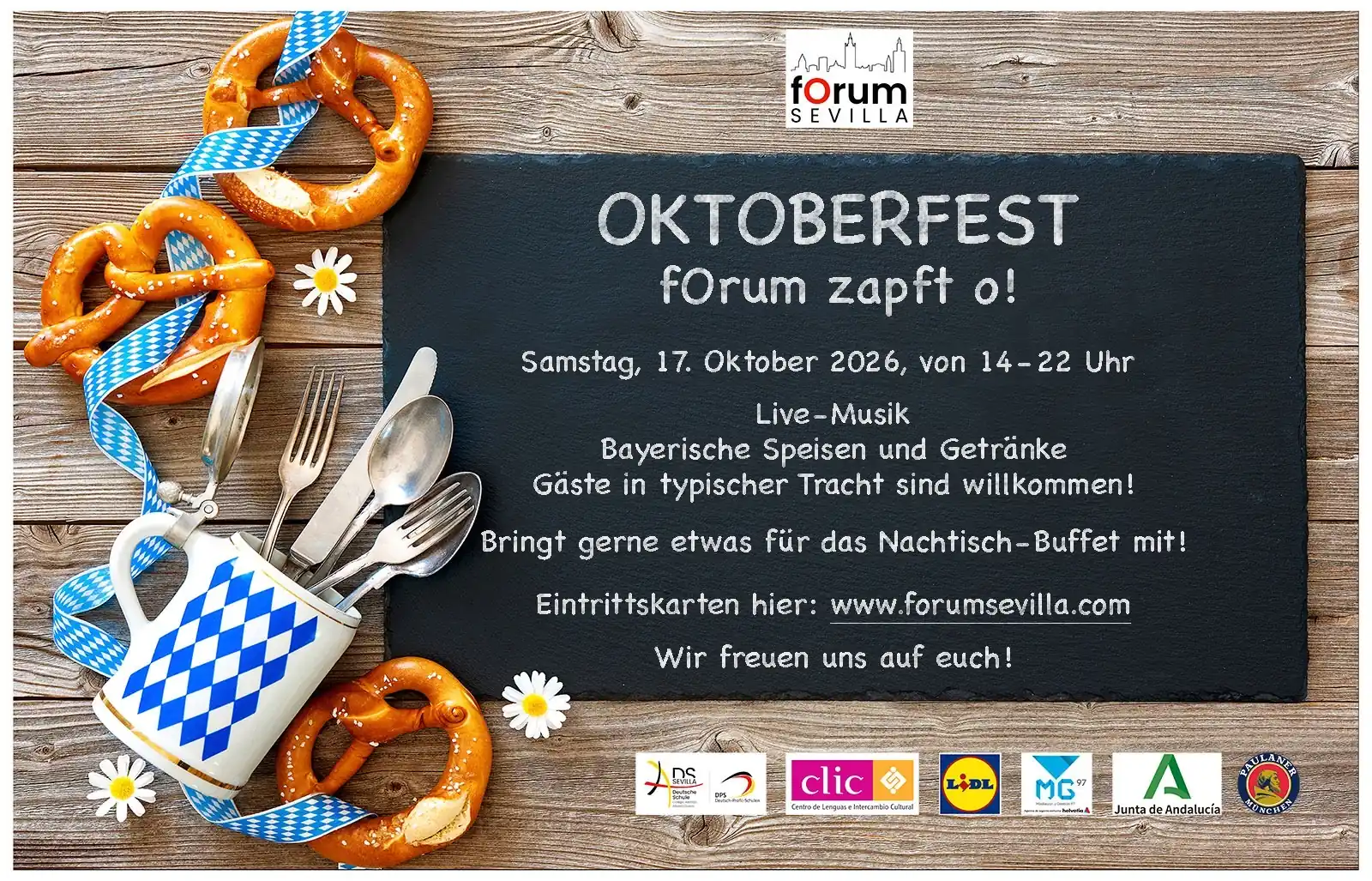 Plakat zum Oktoberfest 2026 von fOrum Sevilla